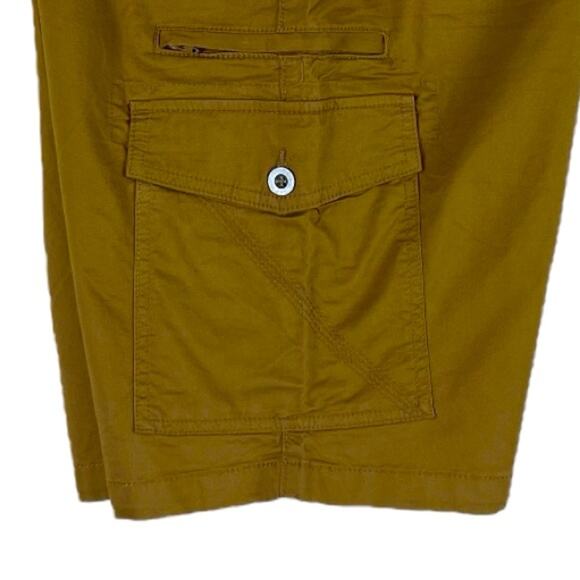 Iron Co Men’s Twill Cargo Shorts Desert Camel Pockets Stretch Comfort Size 36 - Picture 6 of 12
